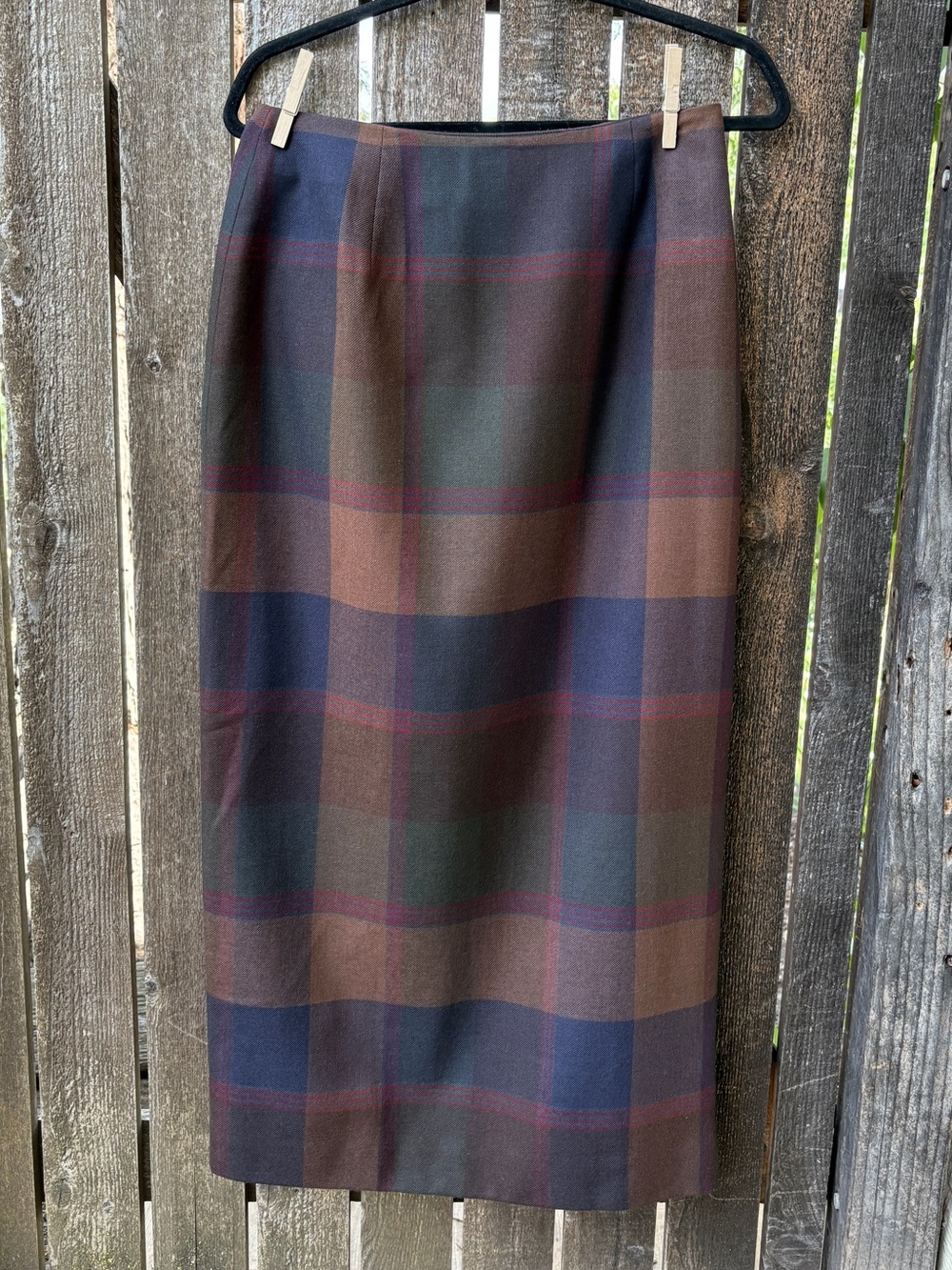 Lauren Ralph Lauren 100% Wool Vintage Plaid Wrap Skirt Sz 10 - Picture 9 of 14